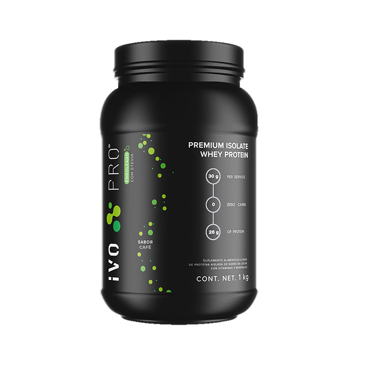 IVO PRO Proteína Premium Sabor Café de Suero de Leche | 26g Proteína | 0g Carbs | Libre Lactosa | 33 Porciones
