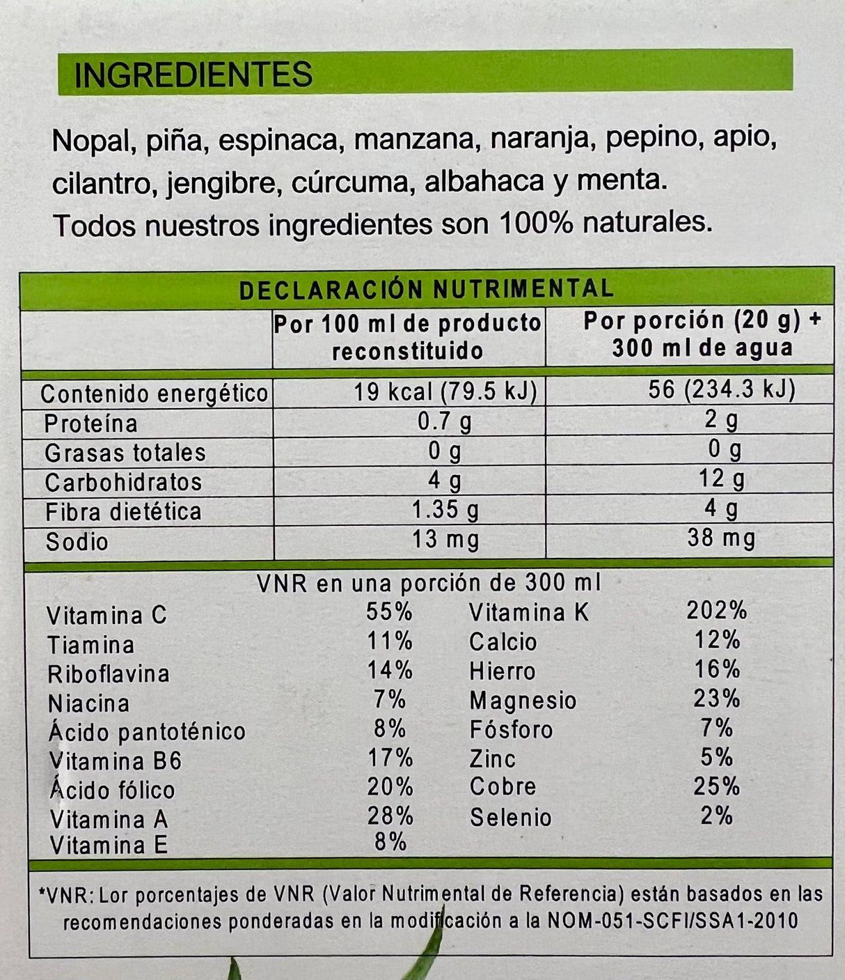 IVO Jugo Verde Liofilizado 100% Natural - Caja con 30 sobres