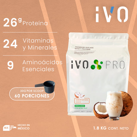 Proteína IVO PRO Coco 1.8kg | 60 porciones