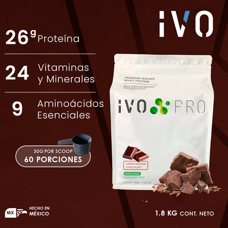 Proteína IVO PRO Chocolate 1.8kg | 60 porciones