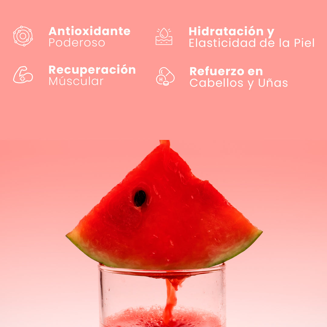 IVO Colágeno Hidrolizado con Peptidos de Colágeno, 15 grs por porción (33 servings), Sabor Sandía