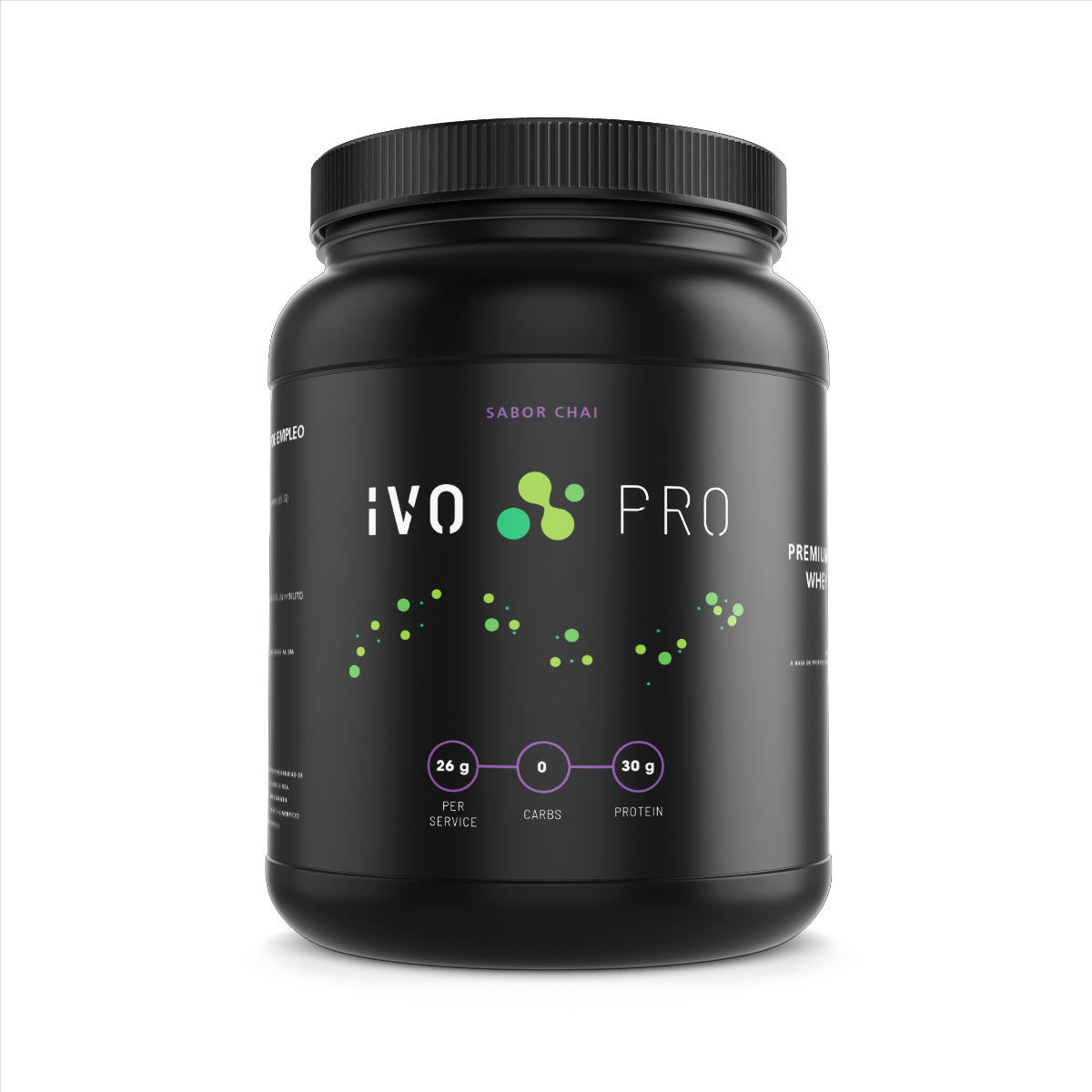 IVO PRO Proteína Premium Sabor Chaí de Suero de Leche | 26g Proteína | 0g Carbs | Libre Lactosa | 33 Porciones